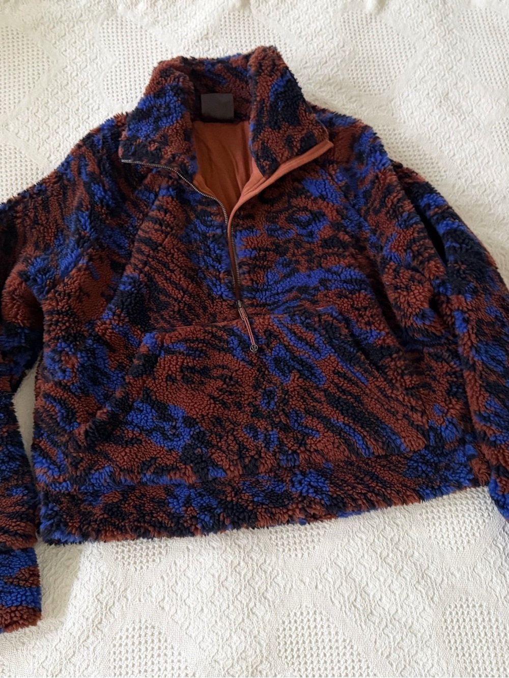 lululemon athletica Sherpa Quarter-Zip Pullover - Brown & Blue